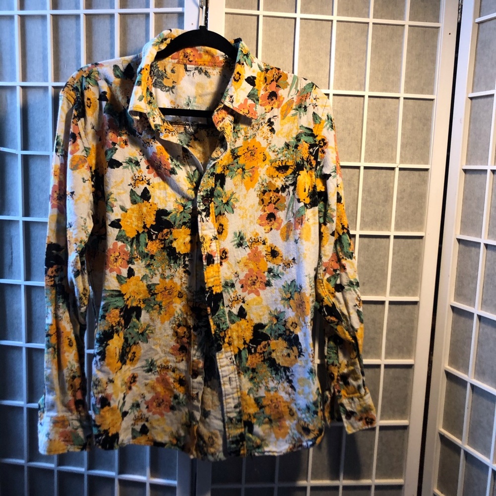 Floral print button up